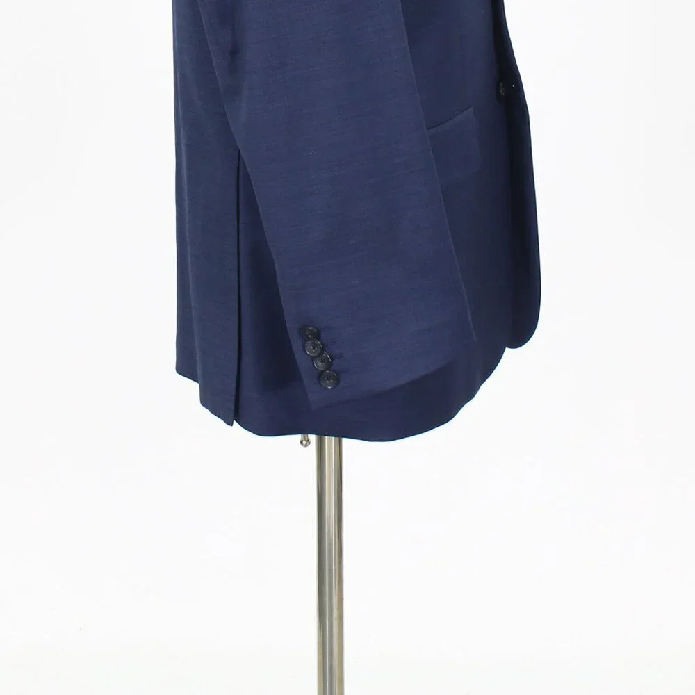 Kenneth Cole 40S Blue Solid 2-Button Sport Coat Blazer Jacket T713